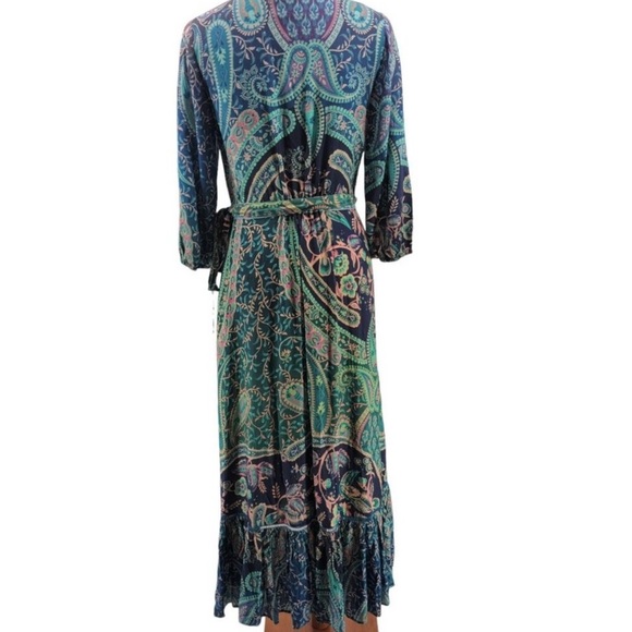 NWT FARM RIO ANTHROPOLOGIE WRAP MIDI DRESS - Picture 3 of 16